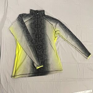 Nike Pro Dri Fit Thermal Jacket Womens XL Multicolor Geometric Running 1/2 Zip